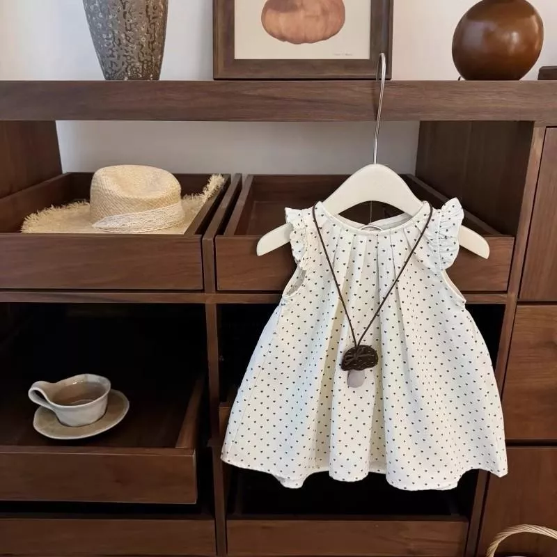 愛心波點連衣裙