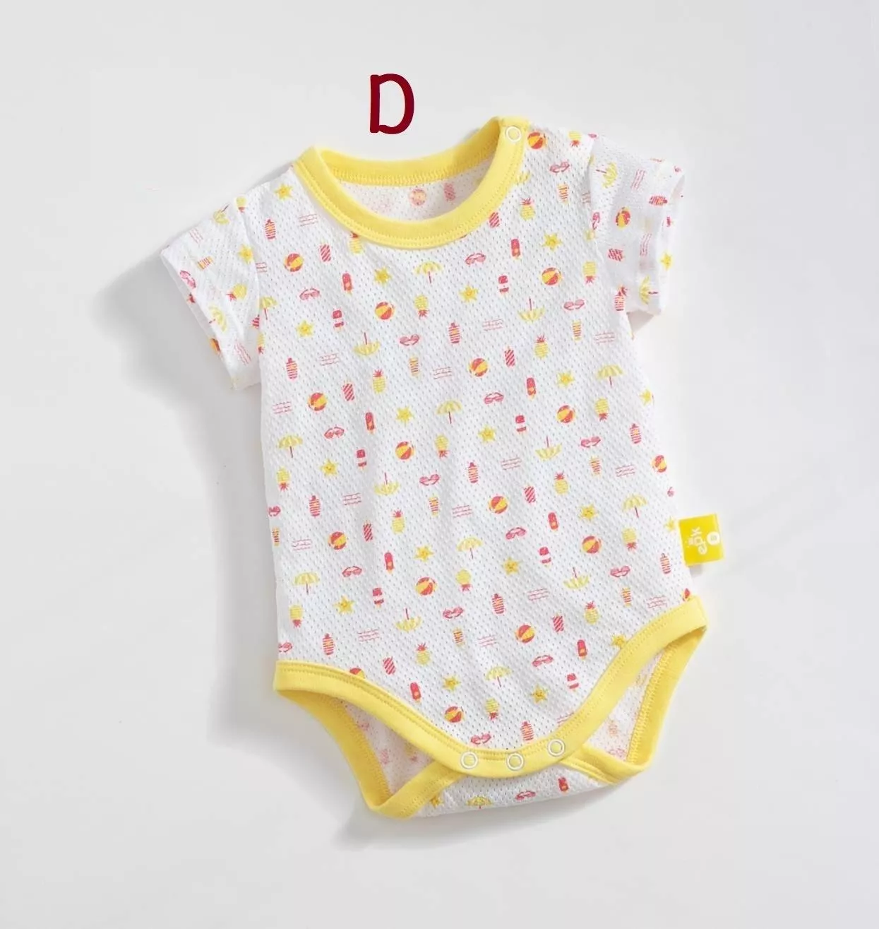 可愛小物網眼短袖包屁衣