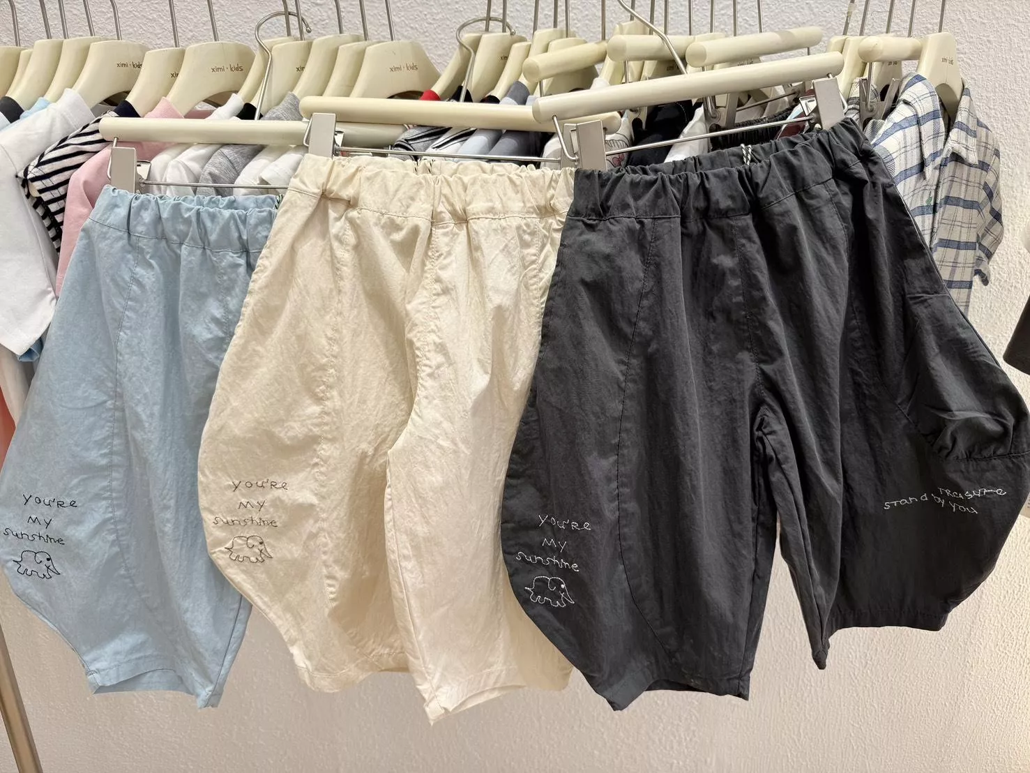 象象繡短褲-3色