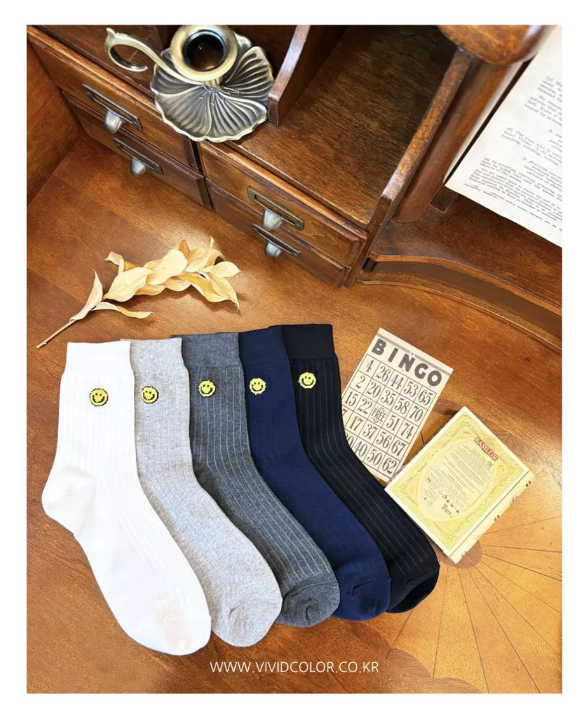 🇰🇷條紋笑臉短襪(大人/大童)