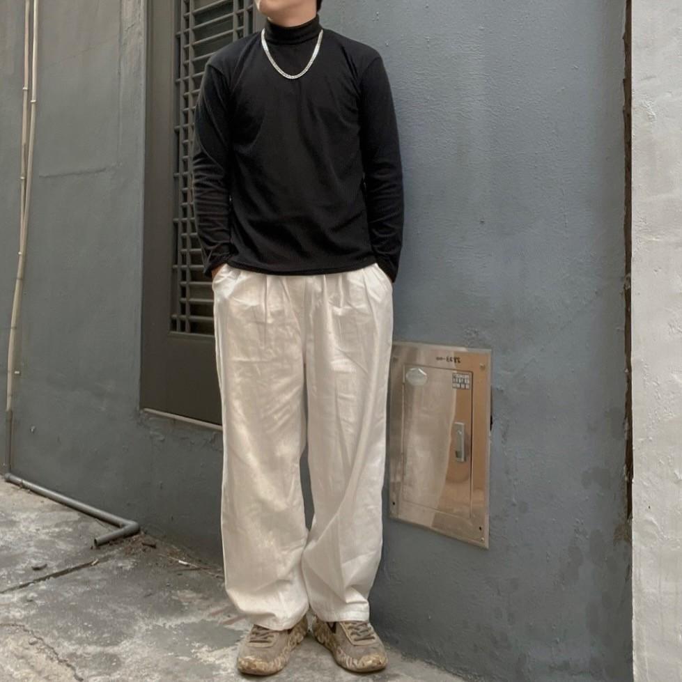 高領素色長袖內搭