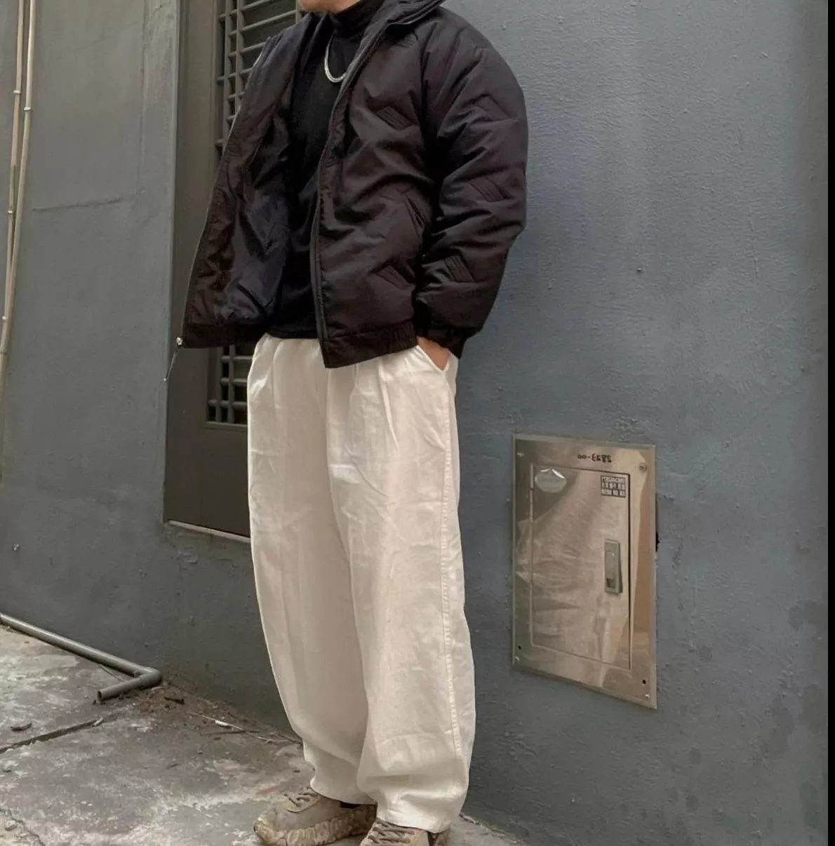 加厚小立領羽絨外套