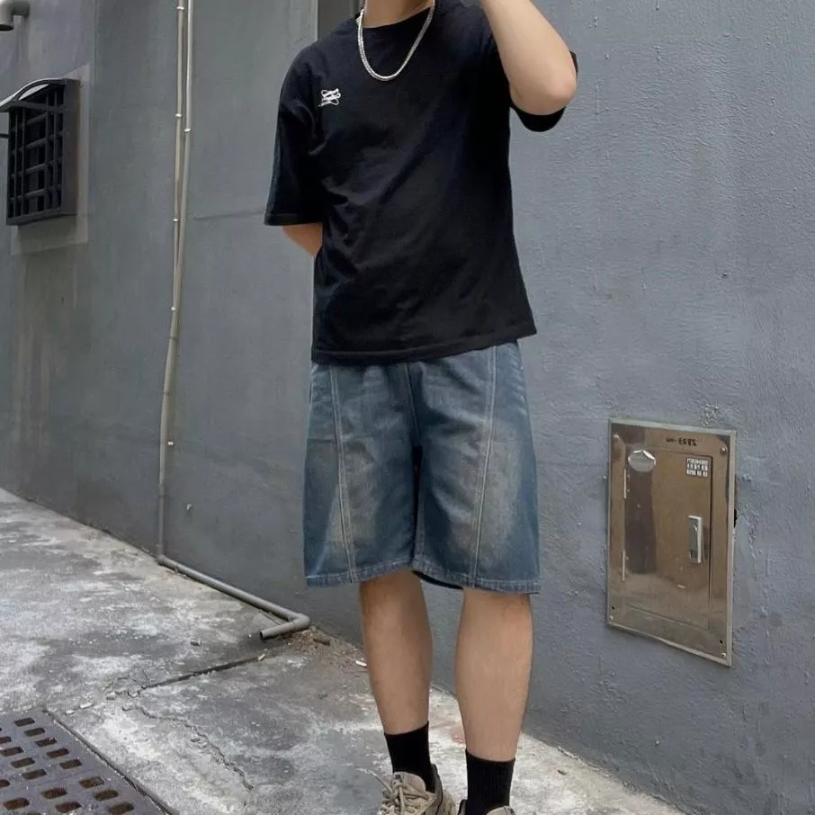 水洗五分牛仔短褲(斷貨)