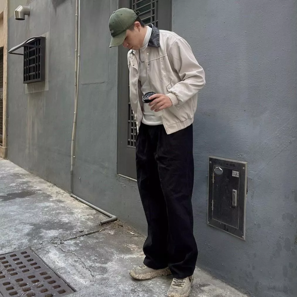 拼接PU皮革夾克