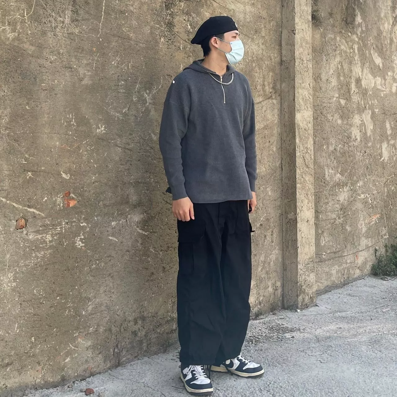 連帽針織毛衣外套