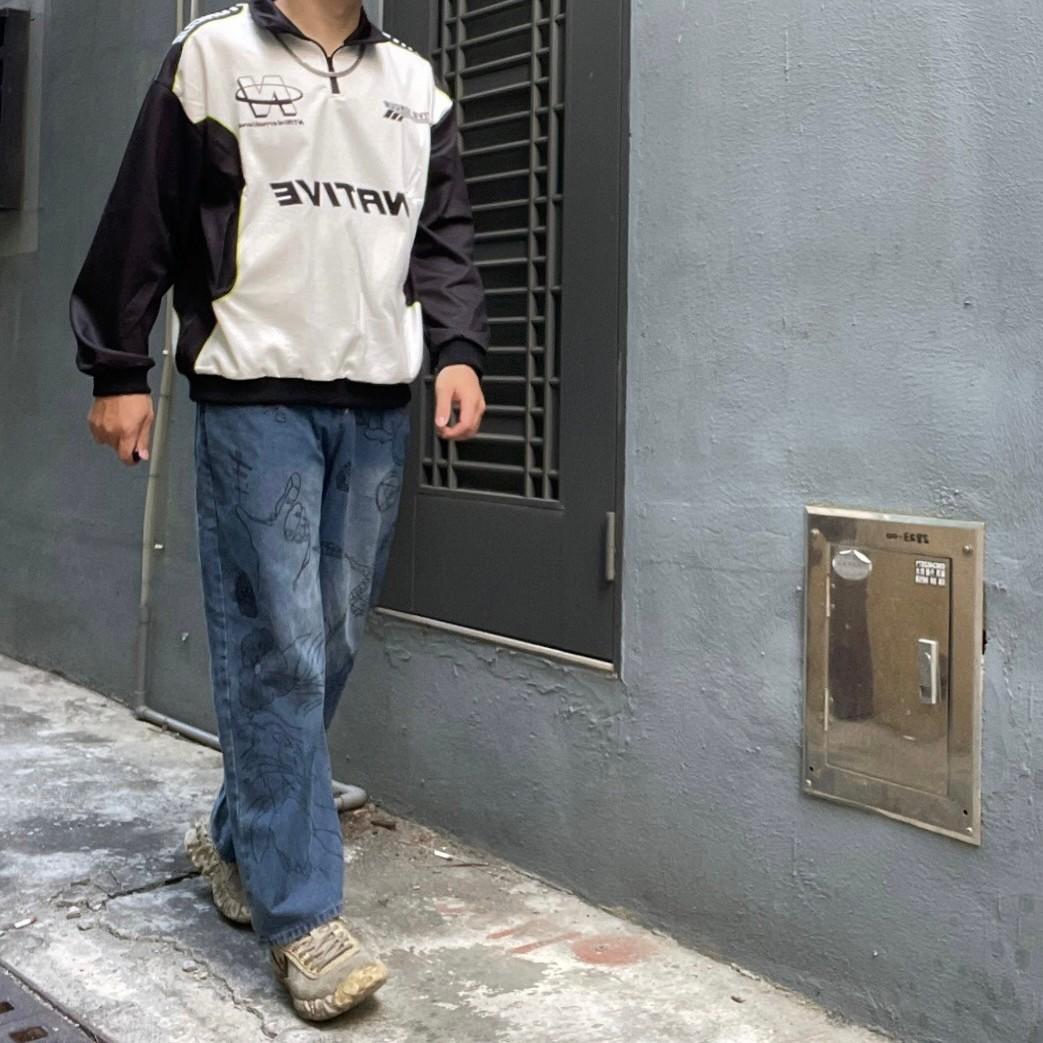 美式撞色衛衣
