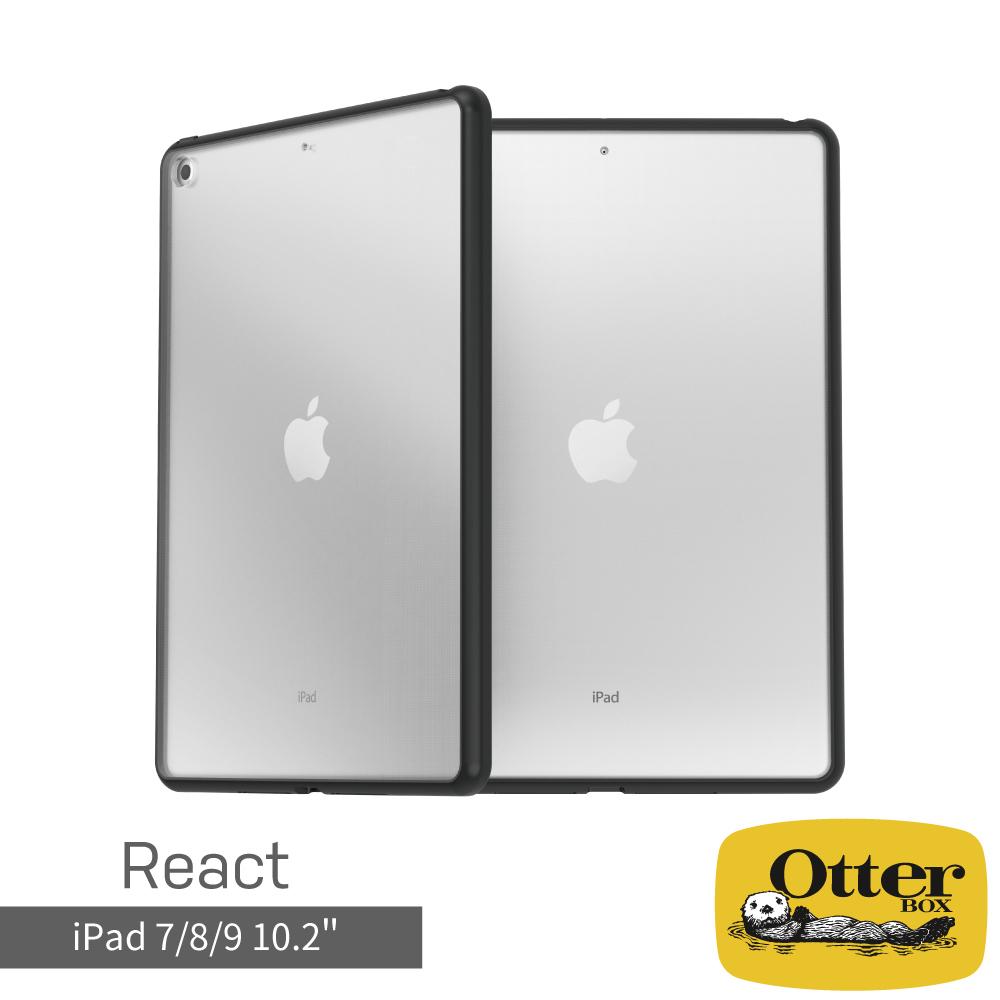 OtterBox iPad 7/8/9 10.2&quot; React輕透防摔殼-黑