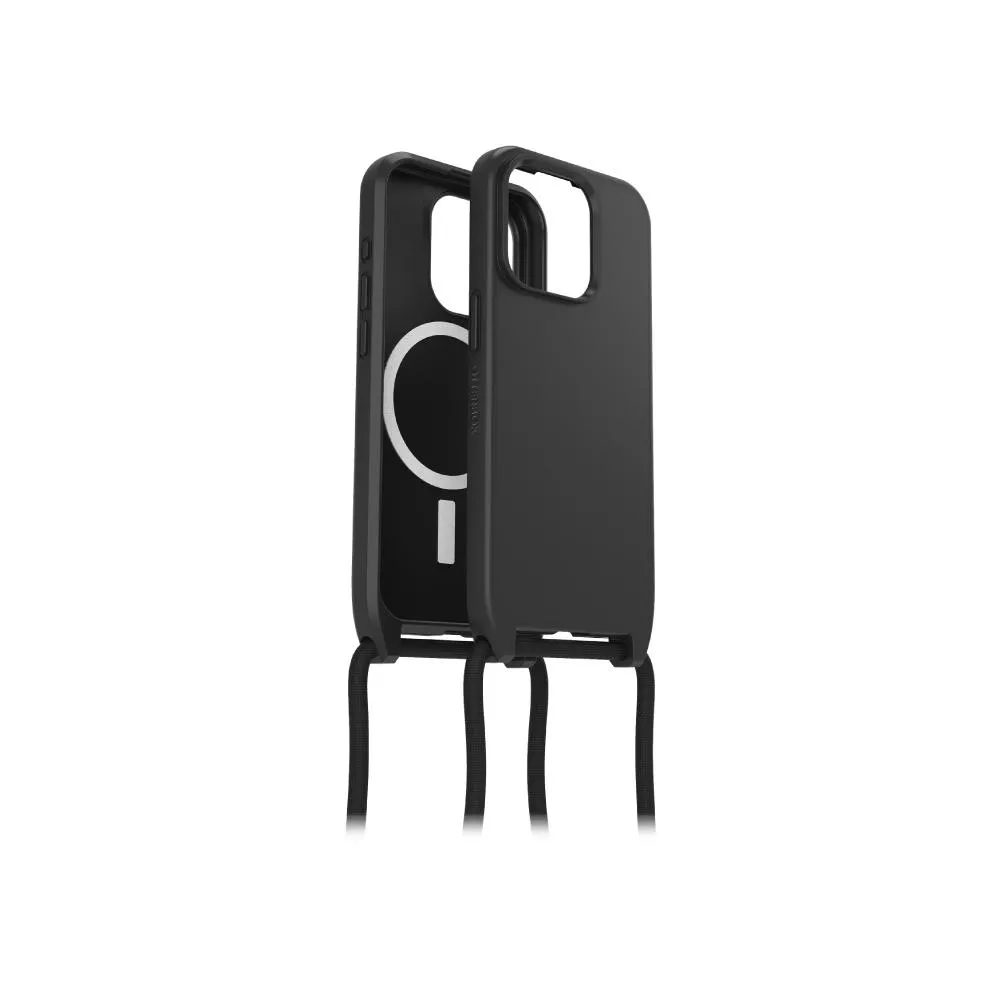 【OtterBox】OtterBox  iPhone 15 Pro 6.1吋 ReactNecklace 簡約掛繩輕透防摔殼(黑)