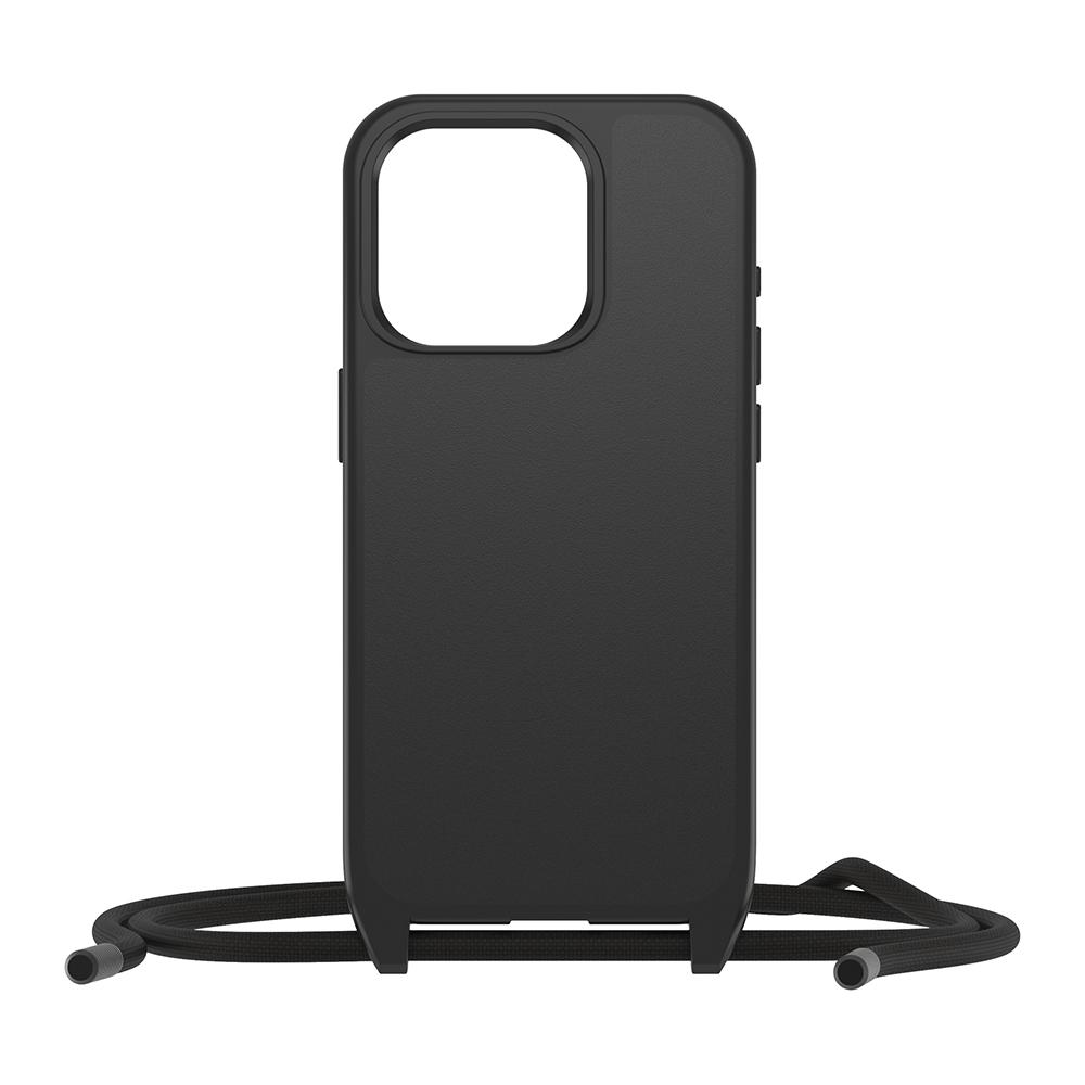 【OtterBox】OtterBox  iPhone 15 Pro 6.1吋 ReactNecklace 簡約掛繩輕透防摔殼(黑)