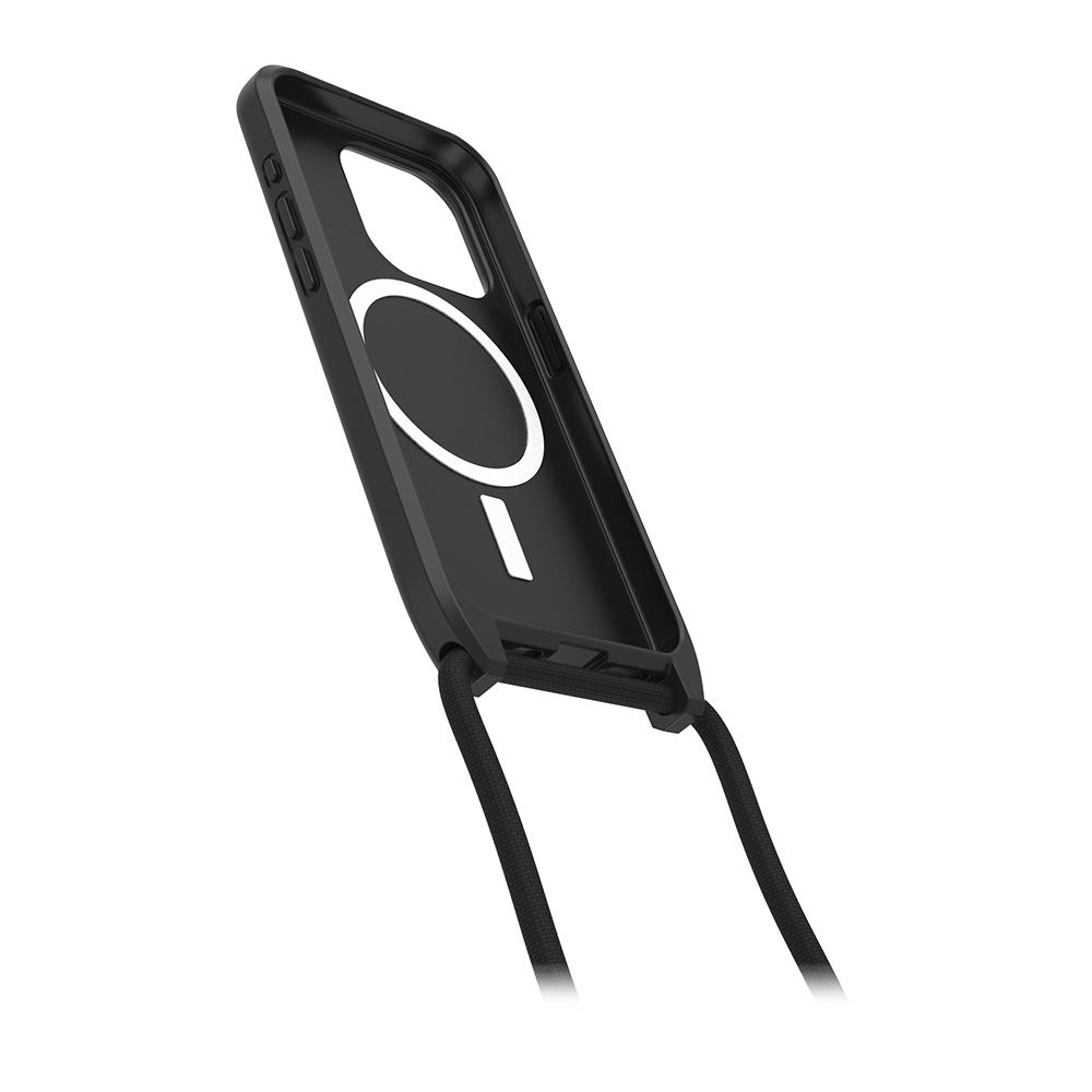 【OtterBox】OtterBox  iPhone 15 Pro 6.1吋 ReactNecklace 簡約掛繩輕透防摔殼(黑)