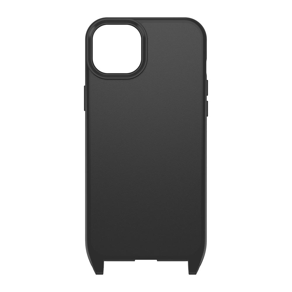 【OtterBox】OtterBox  iPhone 15 Plus 6.7吋 ReactNecklace 簡約掛繩輕透防摔殼(黑)