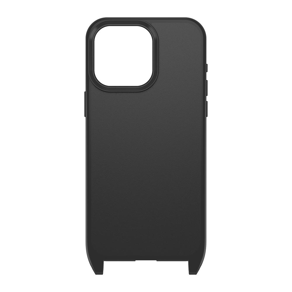 【OtterBox】OtterBox  iPhone 15 Pro Max 6.7吋 ReactNecklace 簡約掛繩輕透防摔殼(黑)