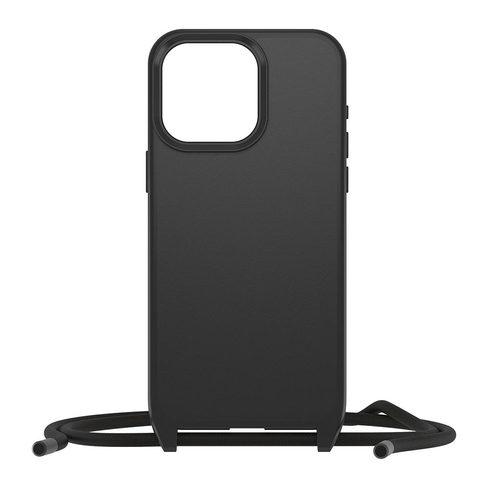 【OtterBox】OtterBox  iPhone 15 Pro Max 6.7吋 ReactNecklace 簡約掛繩輕透防摔殼(黑)