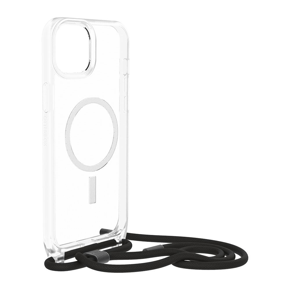 【OtterBox】OtterBox  iPhone 15 Plus 6.7吋 ReactNecklace 簡約掛繩輕透防摔殼(透明)