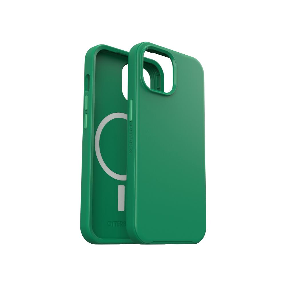 【OtterBox】OtterBox  iPhone 15 / 14 / 13 / 16e 6.1吋 Symmetry Plus 炫彩幾何保護殼-綠(支援MagSafe)