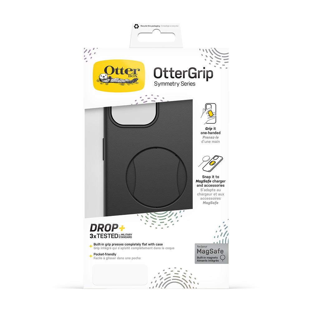 【OtterBox】OtterBox  iPhone 15 6.1吋 OtterGrip Symmetry 炫彩幾何保護殼-黑(支援MagSafe)