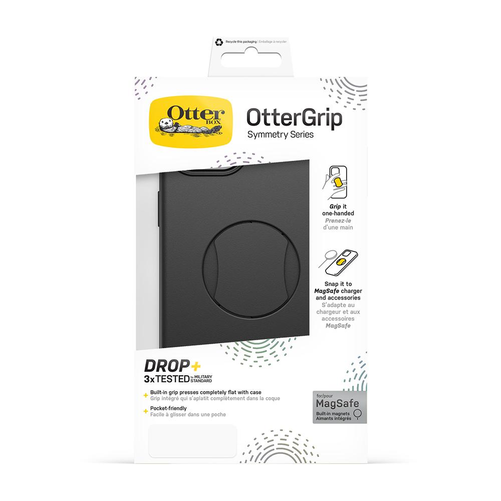 【OtterBox】OtterBox  iPhone 15 Plus 6.7吋 OtterGrip Symmetry 炫彩幾何保護殼-黑(支援MagSafe)