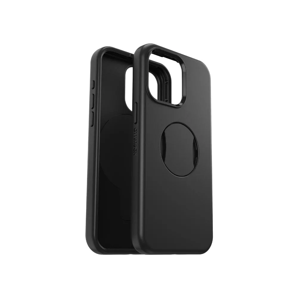 【OtterBox】OtterBox  iPhone 15 Pro Max 6.7吋 OtterGrip Symmetry 炫彩幾何保護殼-黑(支援MagSafe)