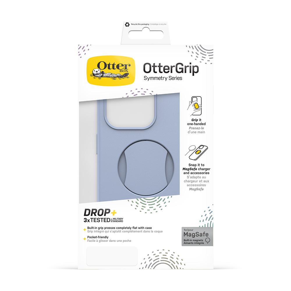 【OtterBox】OtterBox  iPhone 15 Pro 6.1吋 OtterGrip Symmetry 炫彩幾何保護殼-藍(支援MagSafe)