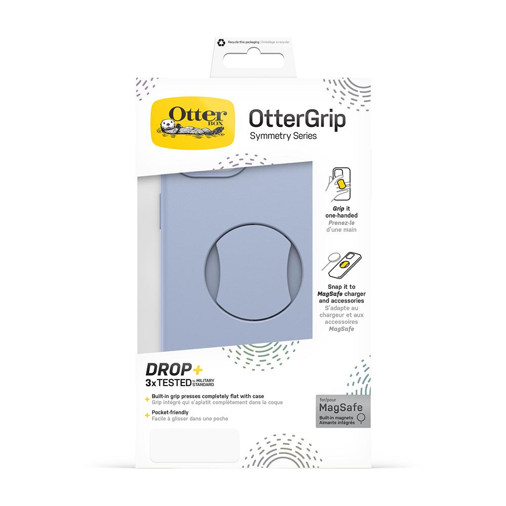 【OtterBox】OtterBox  iPhone 15 Plus 6.7吋 OtterGrip Symmetry 炫彩幾何保護殼-藍(支援MagSafe)