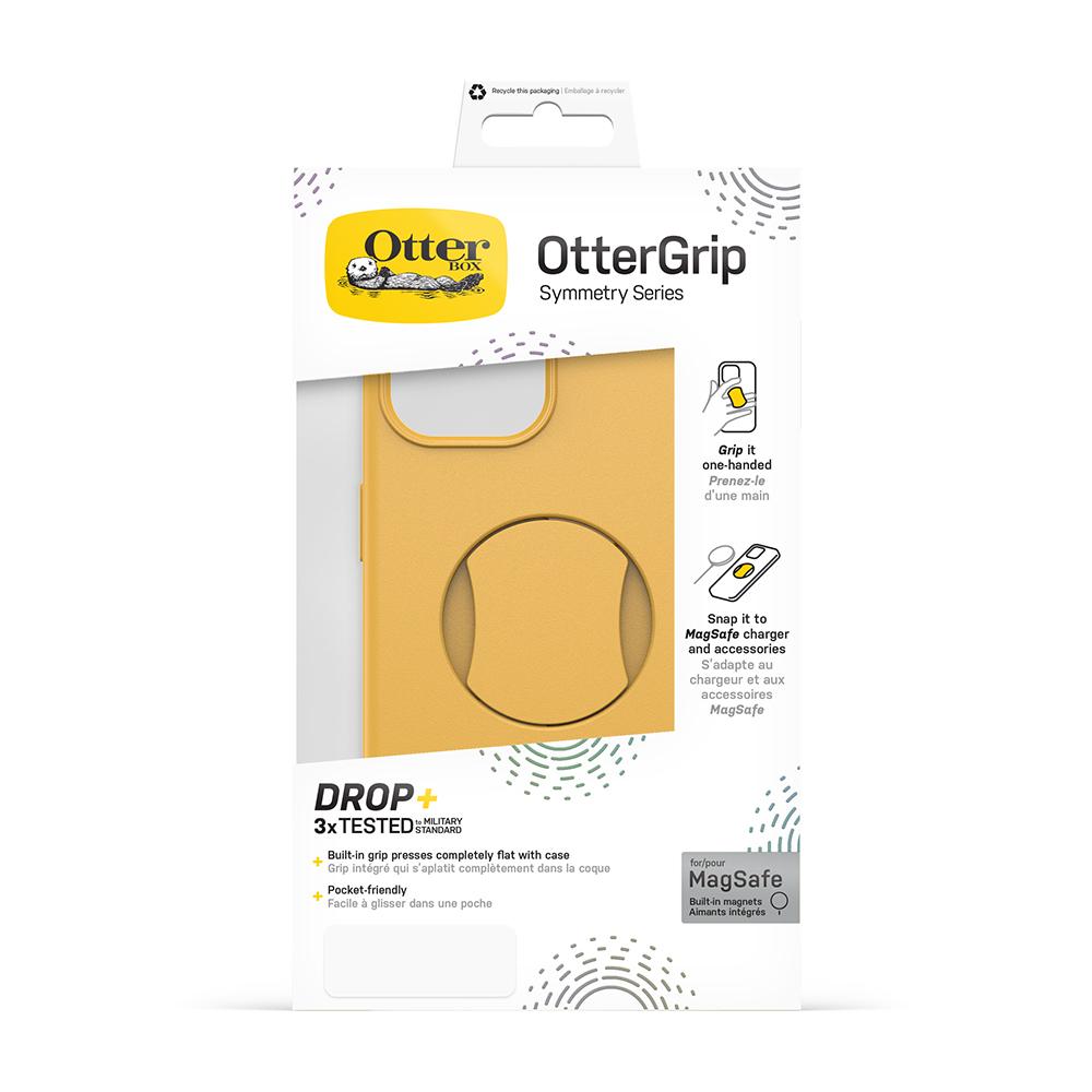 【OtterBox】OtterBox  iPhone 15 6.1吋 OtterGrip Symmetry 炫彩幾何保護殼-黃(支援MagSafe)