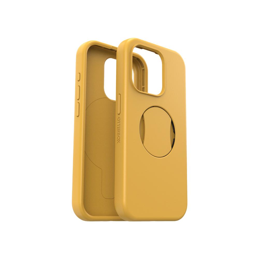 【OtterBox】OtterBox  iPhone 15 Pro 6.1吋 OtterGrip Symmetry 炫彩幾何保護殼-黃(支援MagSafe)