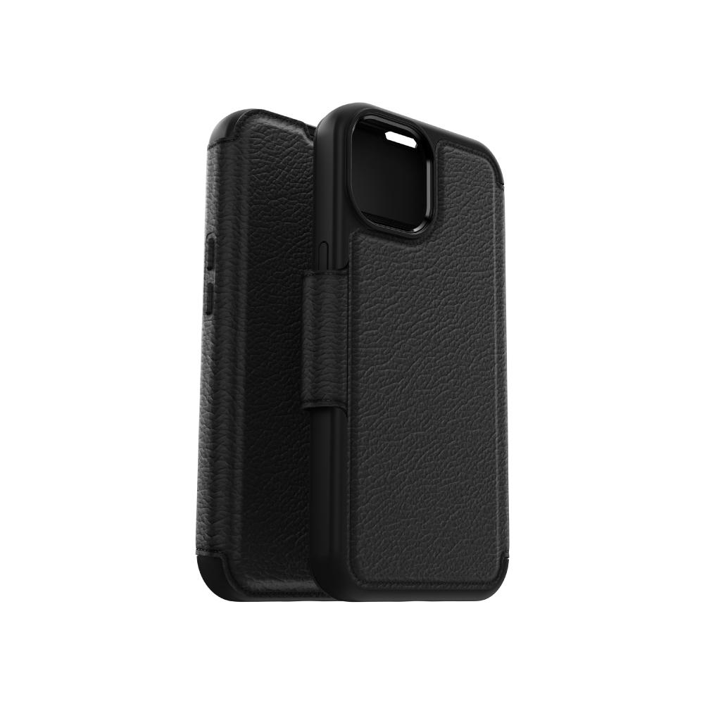 【OtterBox】OtterBox  iPhone 15 6.1吋 Strada 步道者系列真皮掀蓋保護殼-黑(支援MagSafe)