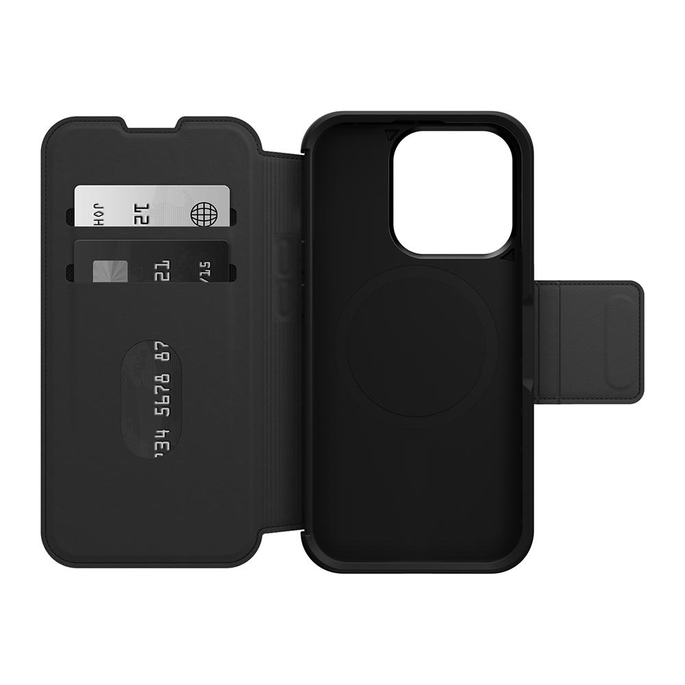 【OtterBox】OtterBox  iPhone 15 Pro 6.1吋 Strada 步道者系列真皮掀蓋保護殼-黑(支援MagSafe)