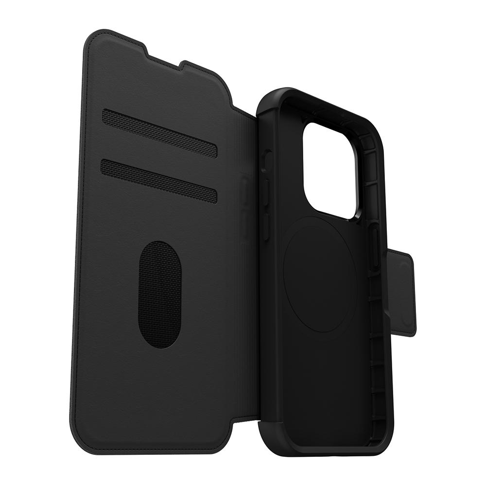 【OtterBox】OtterBox  iPhone 15 Pro 6.1吋 Strada 步道者系列真皮掀蓋保護殼-黑(支援MagSafe)