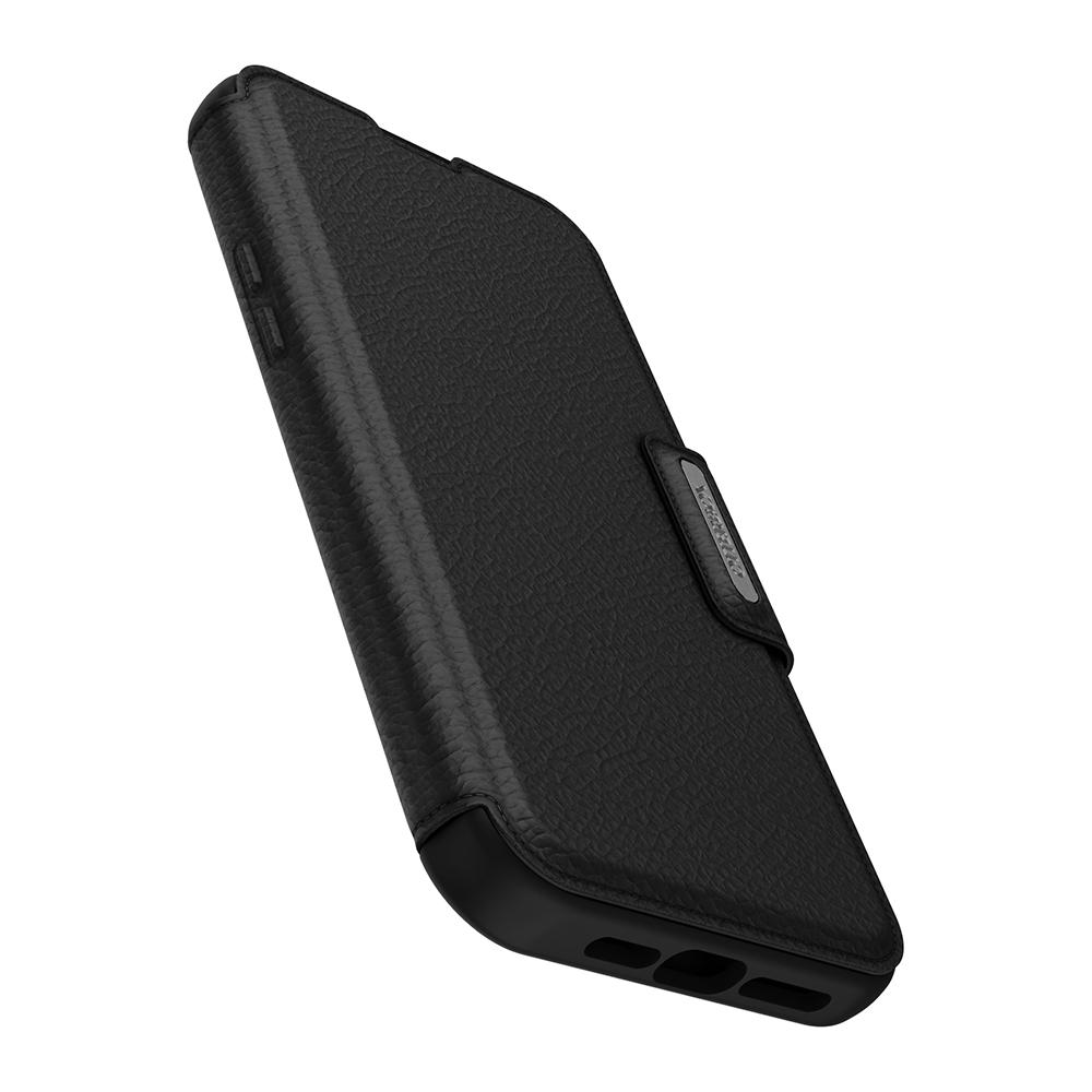 【OtterBox】OtterBox  iPhone 15 Pro Max 6.7吋 Strada 步道者系列真皮掀蓋保護殼-黑(支援MagSafe)