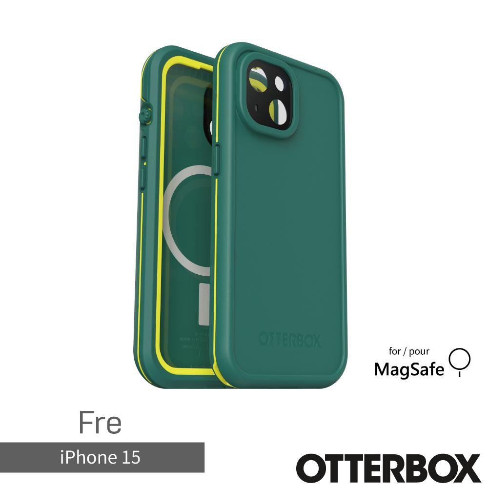 OtterBox LifeProof iPhone 15 6.1吋 Fre 全方位防水/雪/震/泥 保護殼-綠 (支援MagSafe)