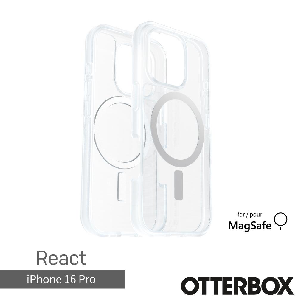 【OtterBox】iPhone 16 Pro 6.3吋 React 輕透防摔殼-透明(支援MagSafe)