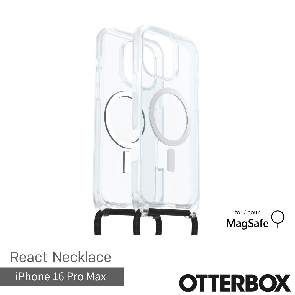 【OtterBox】iPhone 16 Pro Max 6.9吋 ReactNecklace 簡約掛繩輕透防摔殼-透(支援MagSafe)