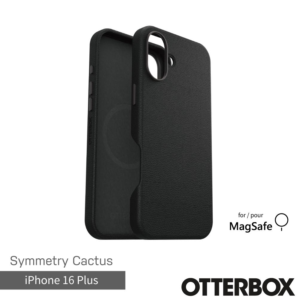 【OtterBox】iPhone 16 Plus 6.7吋 Symmetry Cactus 炫彩仙人掌皮革保護殼-黑(支援MagSafe)