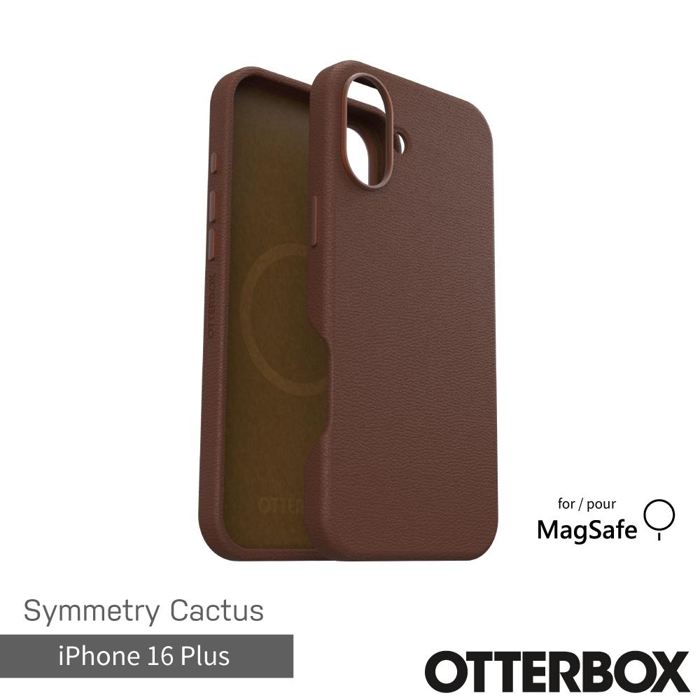 【OtterBox】iPhone 16 Plus 6.7吋 Symmetry Cactus 炫彩仙人掌皮革保護殼-褐(支援MagSafe)