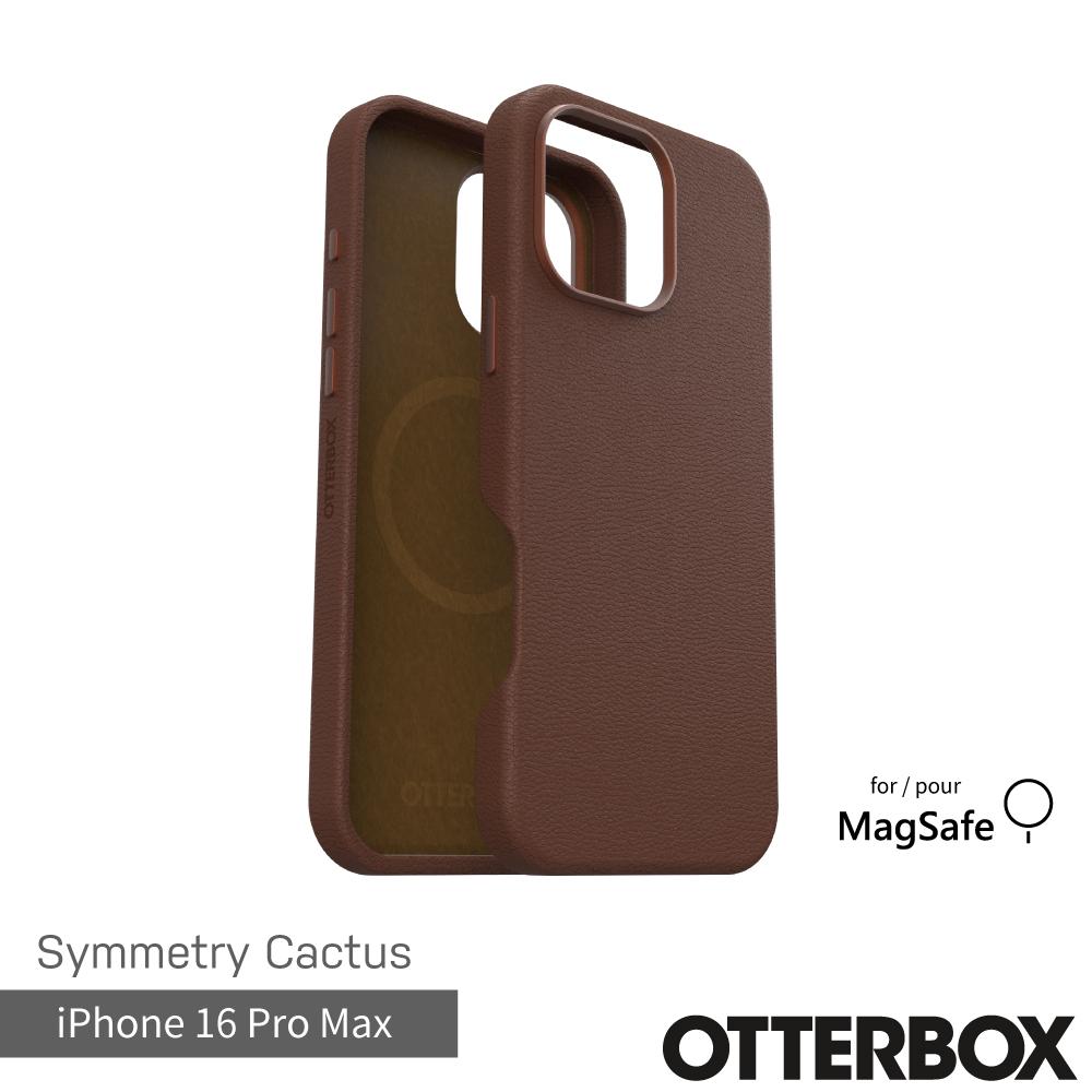 【OtterBox】iPhone 16 Pro Max 6.9吋 Symmetry Cactus 炫彩仙人掌皮革保護殼-褐(支援MagSafe)