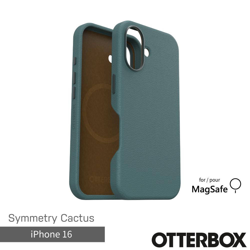 【OtterBox】iPhone 16 6.1吋 Symmetry Cactus 炫彩仙人掌皮革保護殼-綠(支援MagSafe)