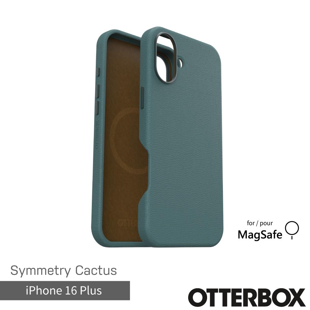 【OtterBox】iPhone 16 Plus 6.7吋 Symmetry Cactus 炫彩仙人掌皮革保護殼-綠(支援MagSafe)