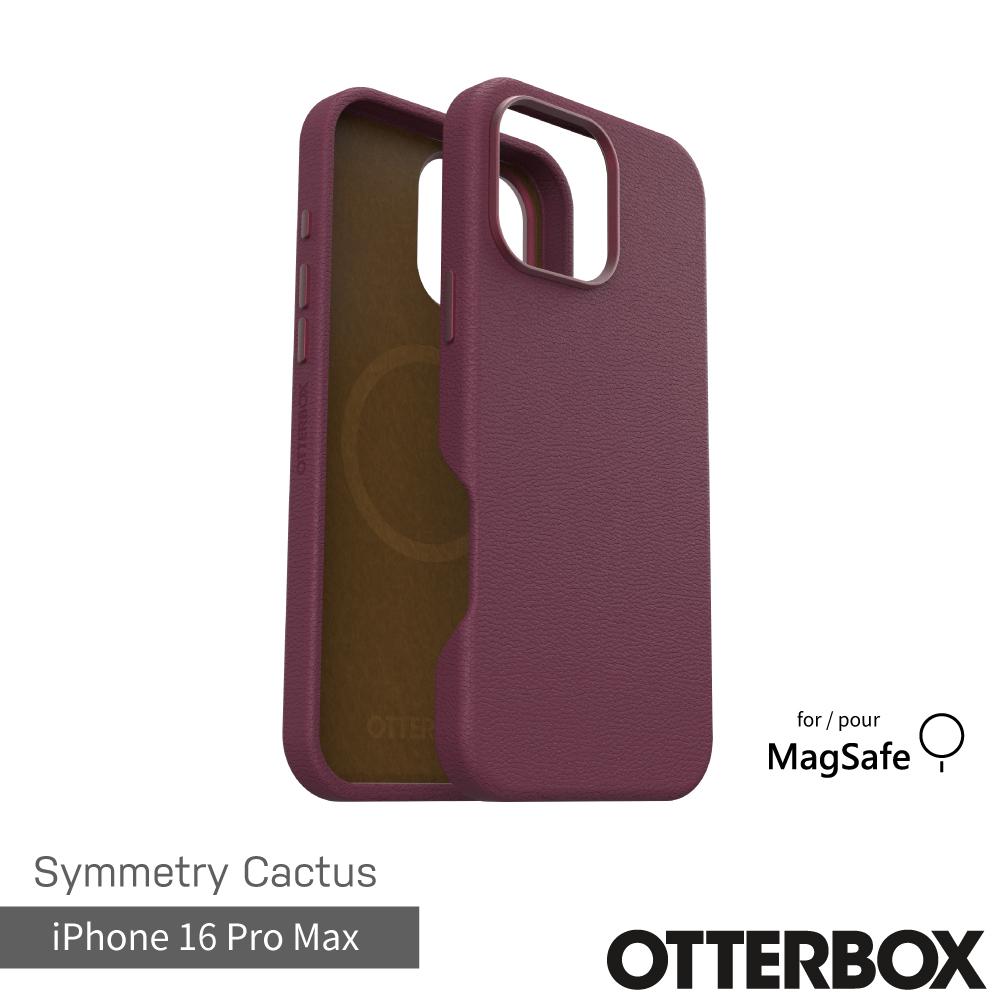 【OtterBox】iPhone 16 Pro Max 6.9吋 Symmetry Cactus 炫彩仙人掌皮革保護殼-紅(支援MagSafe)