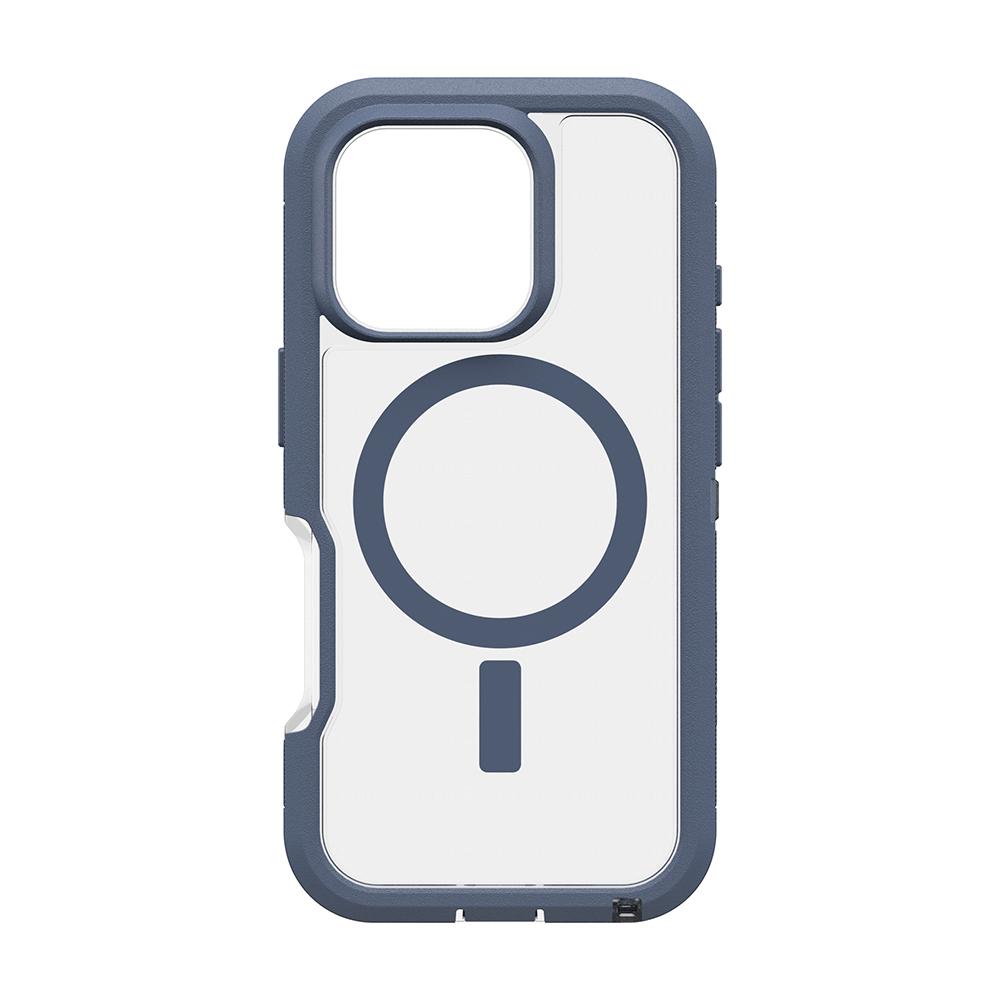 【OtterBox】iPhone 16 Pro 6.3吋 Defender XT 防禦者系列保護殼-藍透(支援MagSafe)