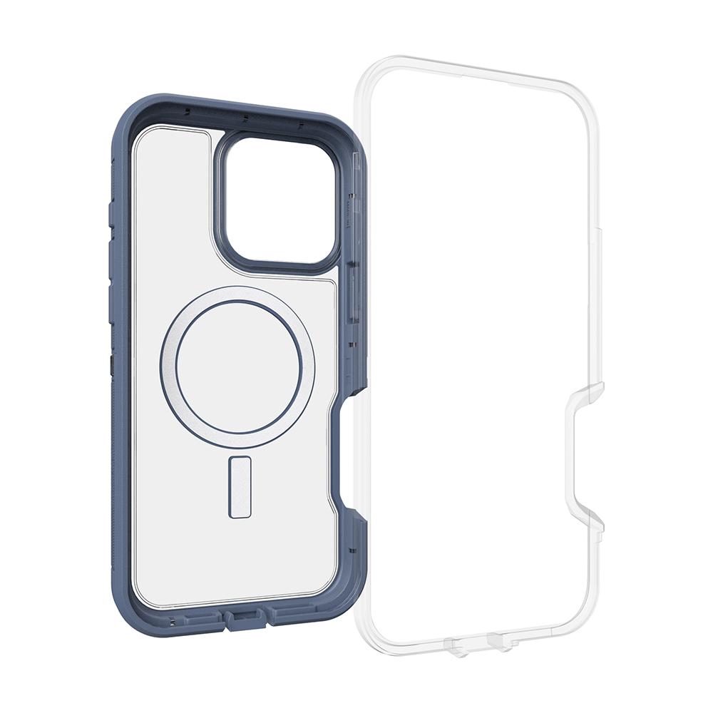 【OtterBox】iPhone 16 Pro Max 6.9吋 Defender XT 防禦者系列保護殼-藍透(支援MagSafe)