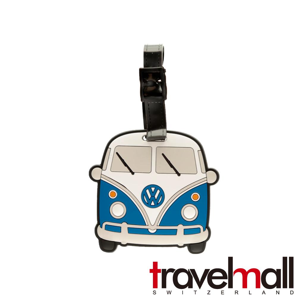 Travelmall 復古經典 福斯T1汽車 行李吊牌-藍色