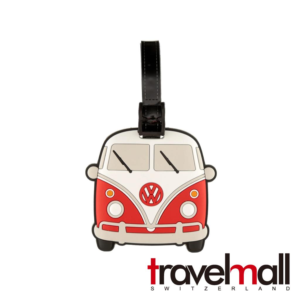 Travelmall 復古經典 福斯T1汽車 行李吊牌-紅色