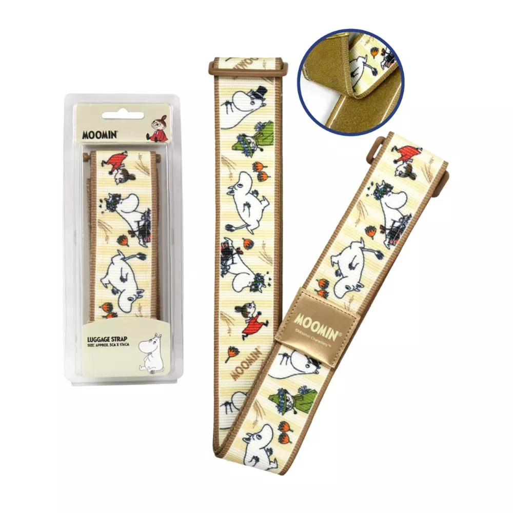 EverWin 迪士尼正版授權_姆明_美寶家族魔鬼貼行李束帶 (棕)