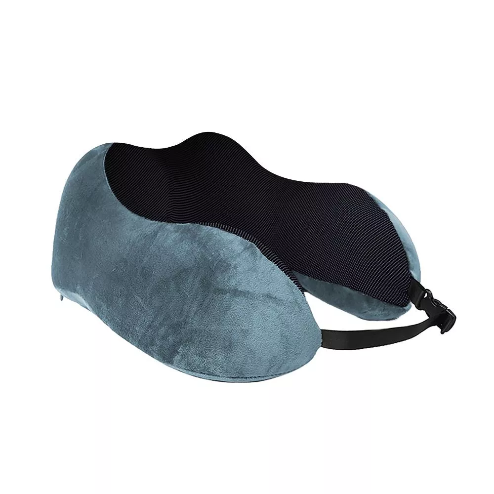 Travelmall 舒適記憶旅行頸枕-灰