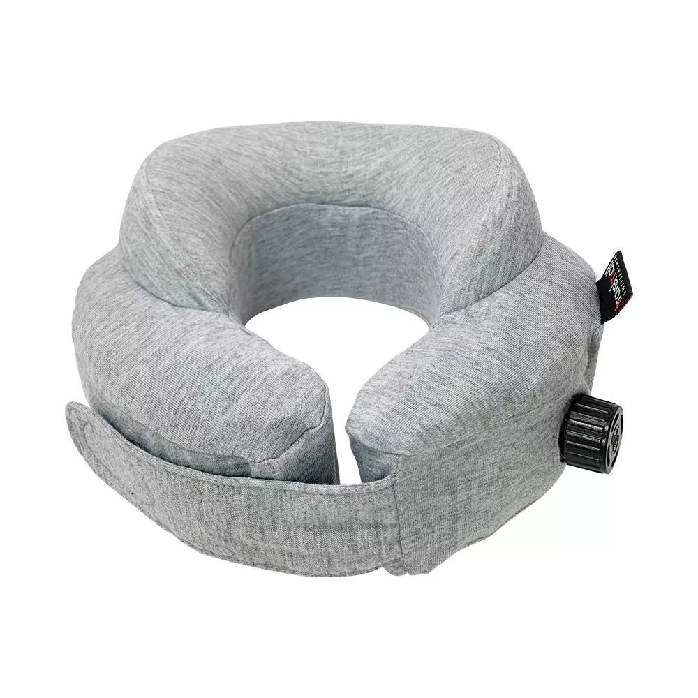 Travelmall 自動充氣尊貴記憶頸枕-灰