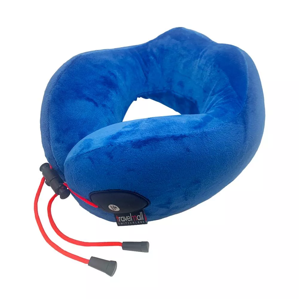 Travelmall REBOND-M型舒適記憶頸枕-藍