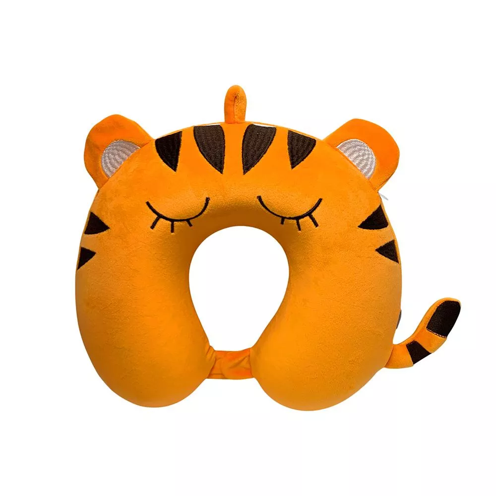 Travelmall 旅行舒適記憶頸枕-老虎