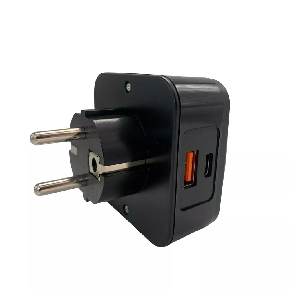 Travelmall 20W PD 多國旅行轉換插頭 (1USB-A / 1Type-C)(歐規)