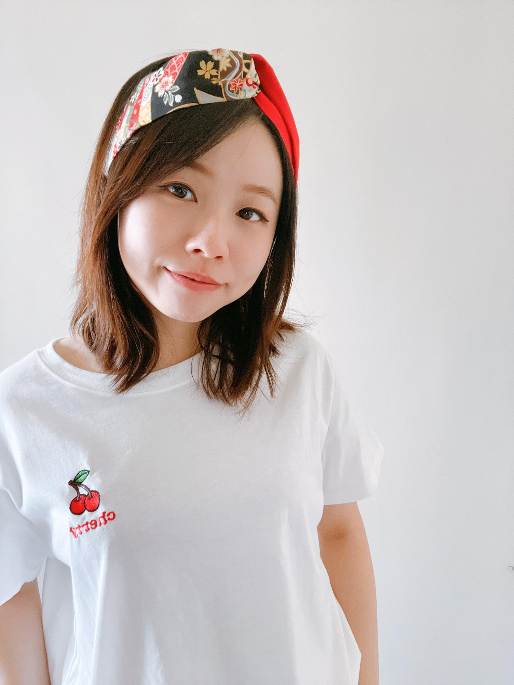 手作髮帶｜髮飾！京都風情(紅)